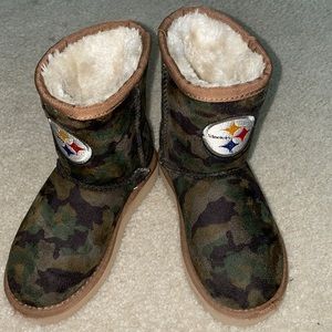 Toddler Girls UGG Style Steelers Camo Boots